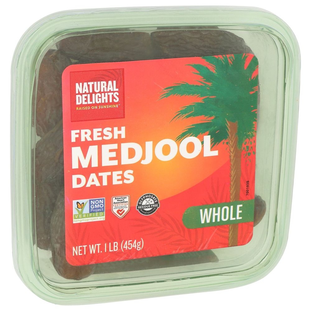 Bard Valley Natural Delights Whole Fresh Medjool Dates, 1 Pound -- 12 per case
