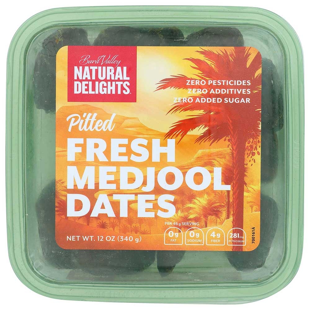 Bard Valley Natural Delights Pitted Fresh Medjool Dates, 12 Ounce -- 12 per case