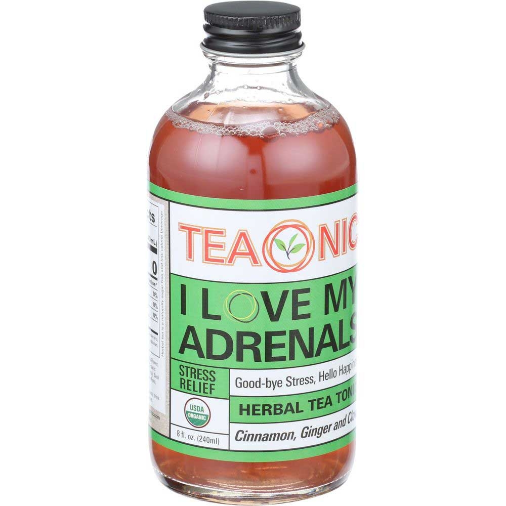 Teaonic I Love My Adrenals Organic Cinnamon Ginger and Clove Herbal Tea Tonic, 8 Fluid Ounce -- 6 per case