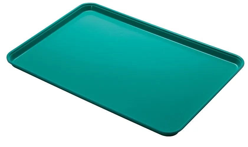 Cambro Fiberglass Market Display Tray, Green, 12 5/8 x 17 3/4 x 1 1/16 inch -- 12 per case.