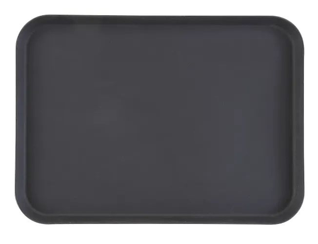 Cambro Satin Rectangular Camtread Tray, Black, 16 x 22 inch -- 12 per case.