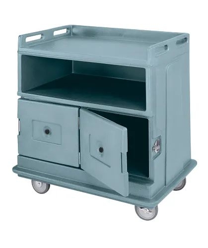 Cambro Flat Top Counter Beverage Service Cart, Slate Blue, 44 1/2 x 30 x 44 inch.