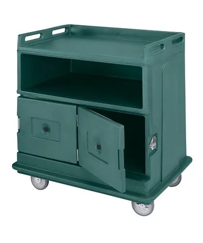 Cambro Flat Top Counter Beverage Service Cart, Granite Green, 44 1/2 x 30 x 44 inch.