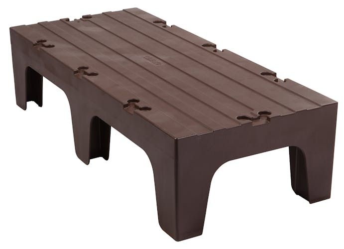 Dark Brown Cambro Solid Top Dunnage Rack, 30 x 21 x 12 inch.