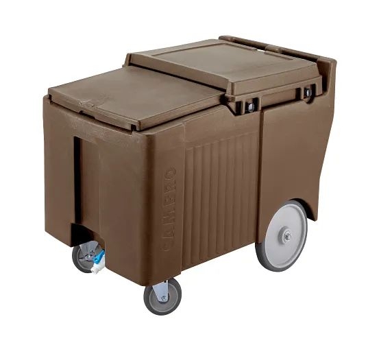 Cambro SlidingLid Standard Height Ice Caddy, Dark Brown, 23 x 31 1/2 x 29 1/4 inch.