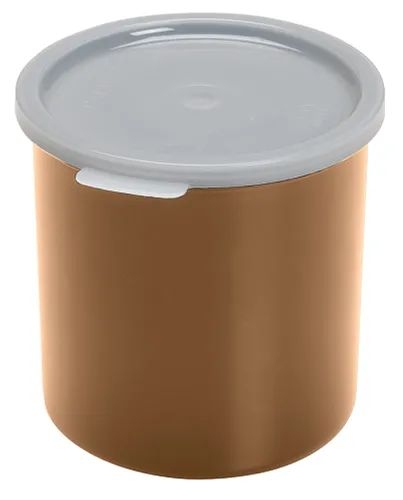 Crock With Lid, Beige, 1.2 Quart -- 12 per case.