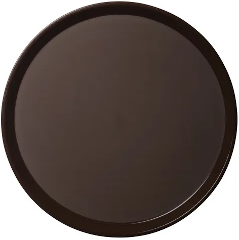 Cambro Round Nonslip Polytread Tray, Brown, 11 inch -- 12 per case