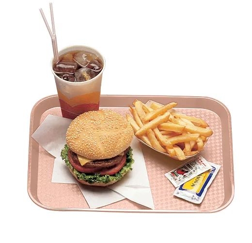 Cambro Fast Food Tray, Blush, 10 7/16 X 13 9/16 inch -- 24 per case.