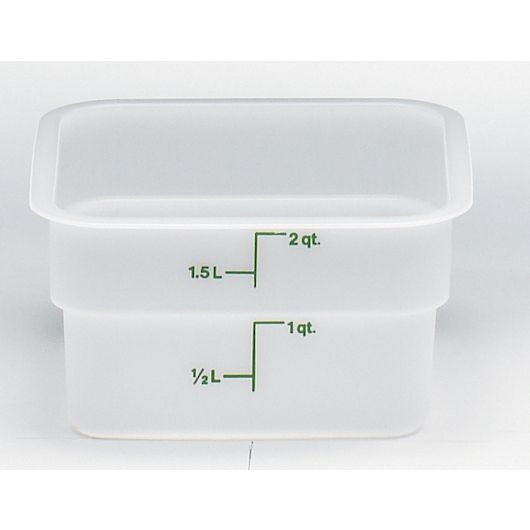 White 7 1/4 X 7 1/4 X 3 7/8 Camsquare Food Storage Containers - Poly 2 Quart -- 6 per case