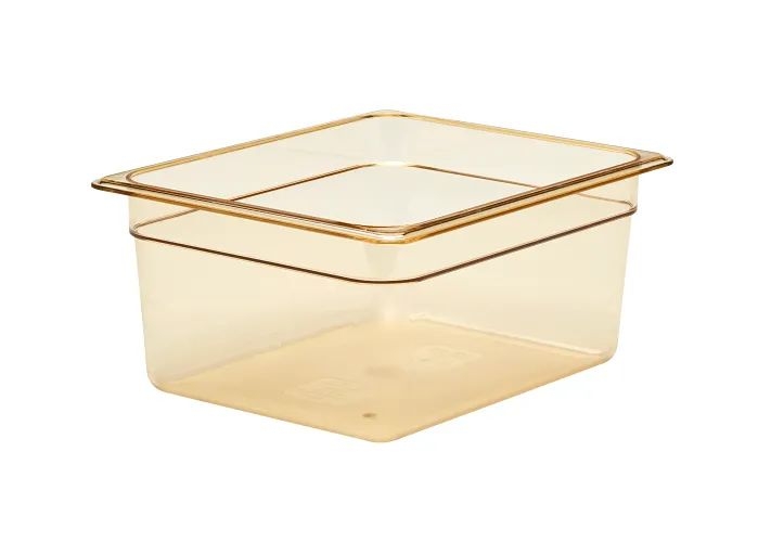 H Pan One Fourth Size Food Storage Pan, Amber, 6 3/8 x 10 7/16 x 2 1/2 inch -- 6 per case.