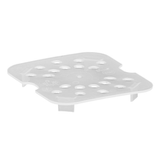 Translucent 1/4 Size 6 3/8 X 10 7/16 Inc Drain Shelf Food Pan -- 6 per case