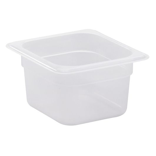 Translucent 1/6 Size 6 3/8 Inc X 6 15/16 Inc 4 Inc Deep Food Pan -- 6 per case