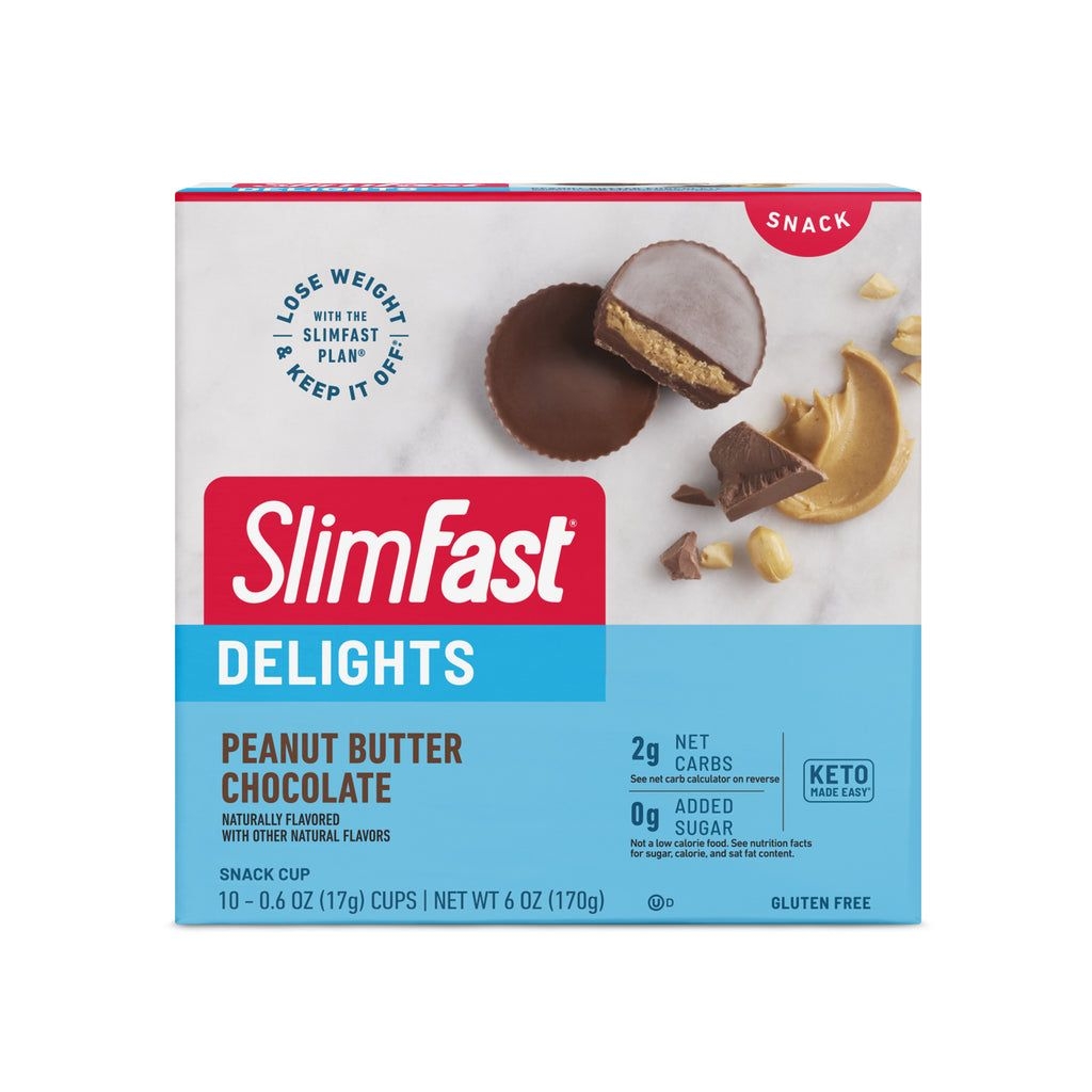 Slimfast Delights Peanut Butter Chocolate Snack Cup, 6 Ounce -- 4 per case