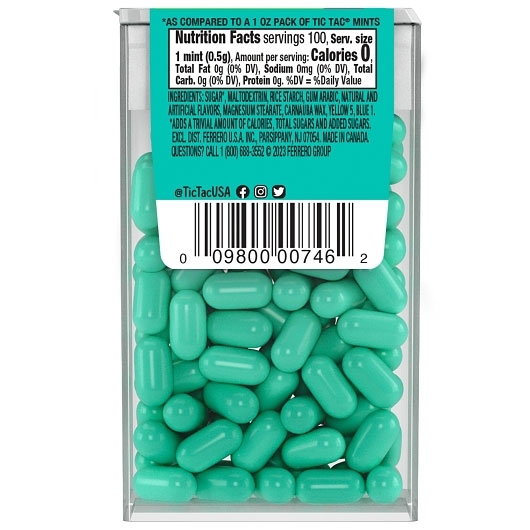 Tic Tac Wintergreen Fresh Breath Mints, 1.7 Ounce -- 288 per case