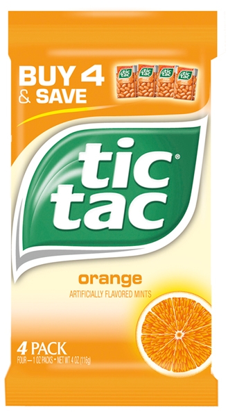 Tic Tac Orange Candy, 4 Ounce -- 24 per case.