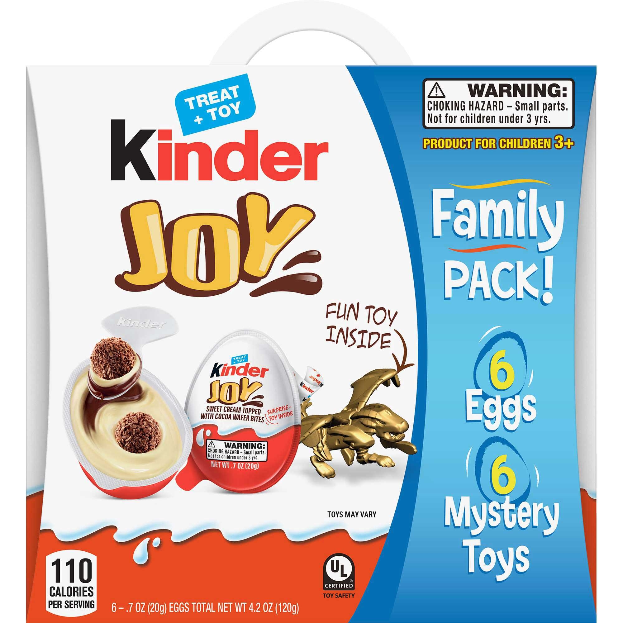 Kinder Joy Sweet Cream Topped with Cocoa Wafer Bites - Multipack, 4.2 Ounce -- 10 per case.