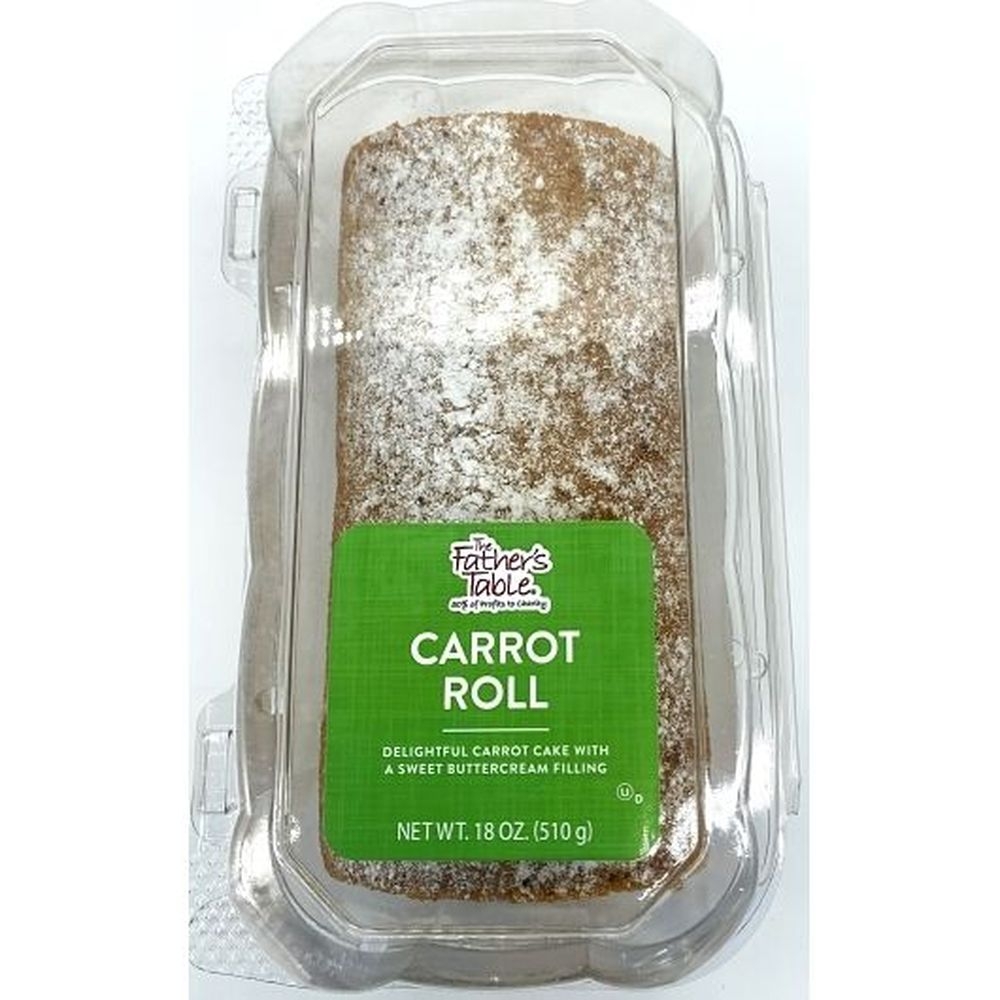 The Fathers Table Carrot Cake Roll, 18 Ounce -- 12 per case
