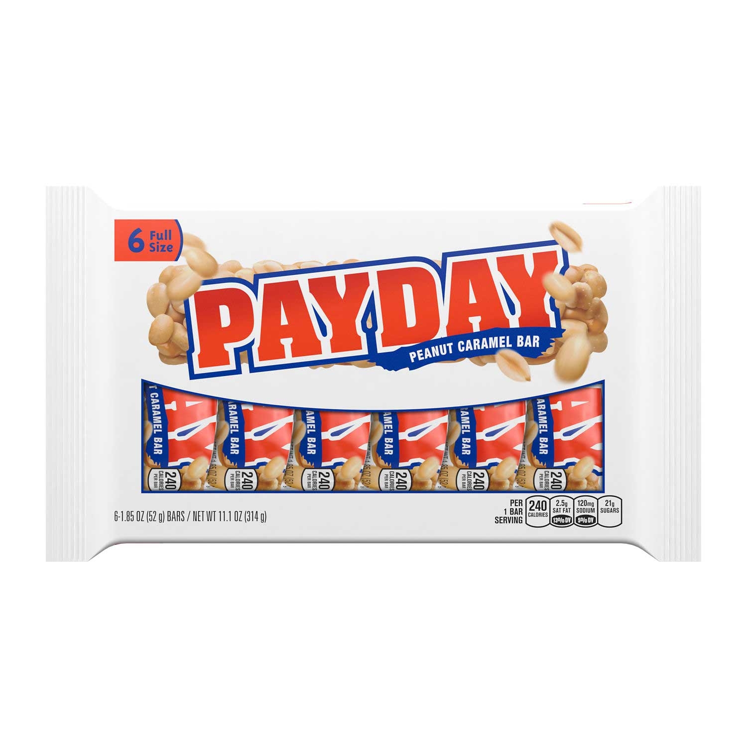 Payday Peanut Caramel Candy Bar, 11.1 Ounce -- 12 per case