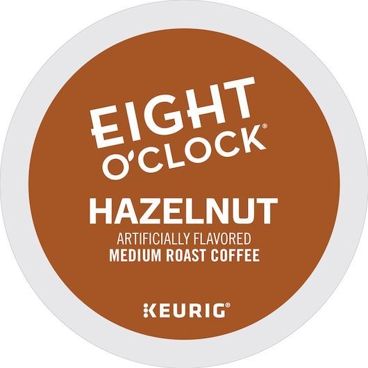 Eight Oclock Hazelnut Keurig Single Serve Medium Roast K Cup Coffee Pods, 24 count -- 4 per case
