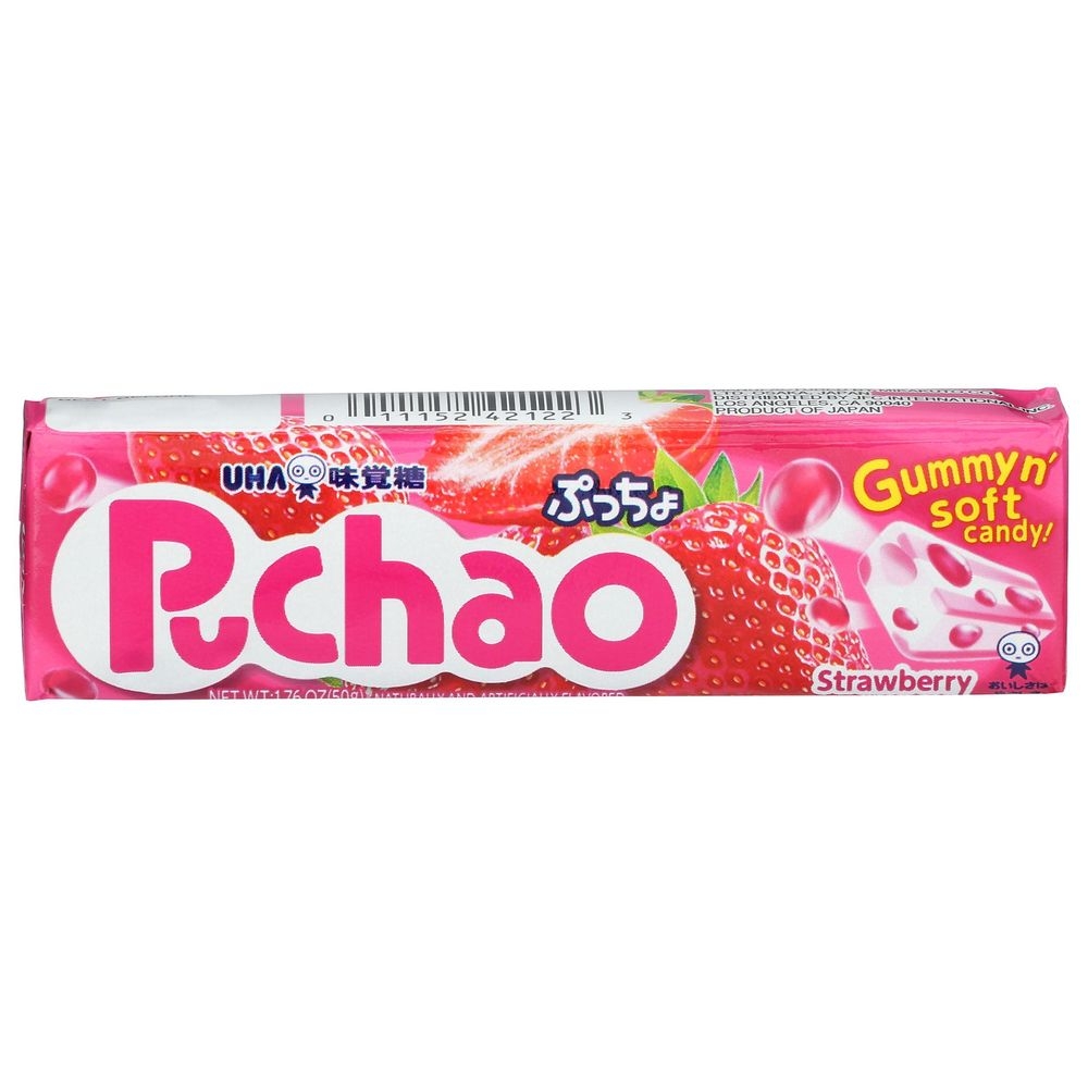 UHA Mikakuto Puchao Strawberry Candy, 1.76 Ounce -- 10 per case