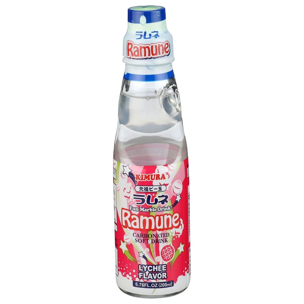 Kimura Ramune Lychee Soft Drink, 6.76 Ounce -- 18 per case