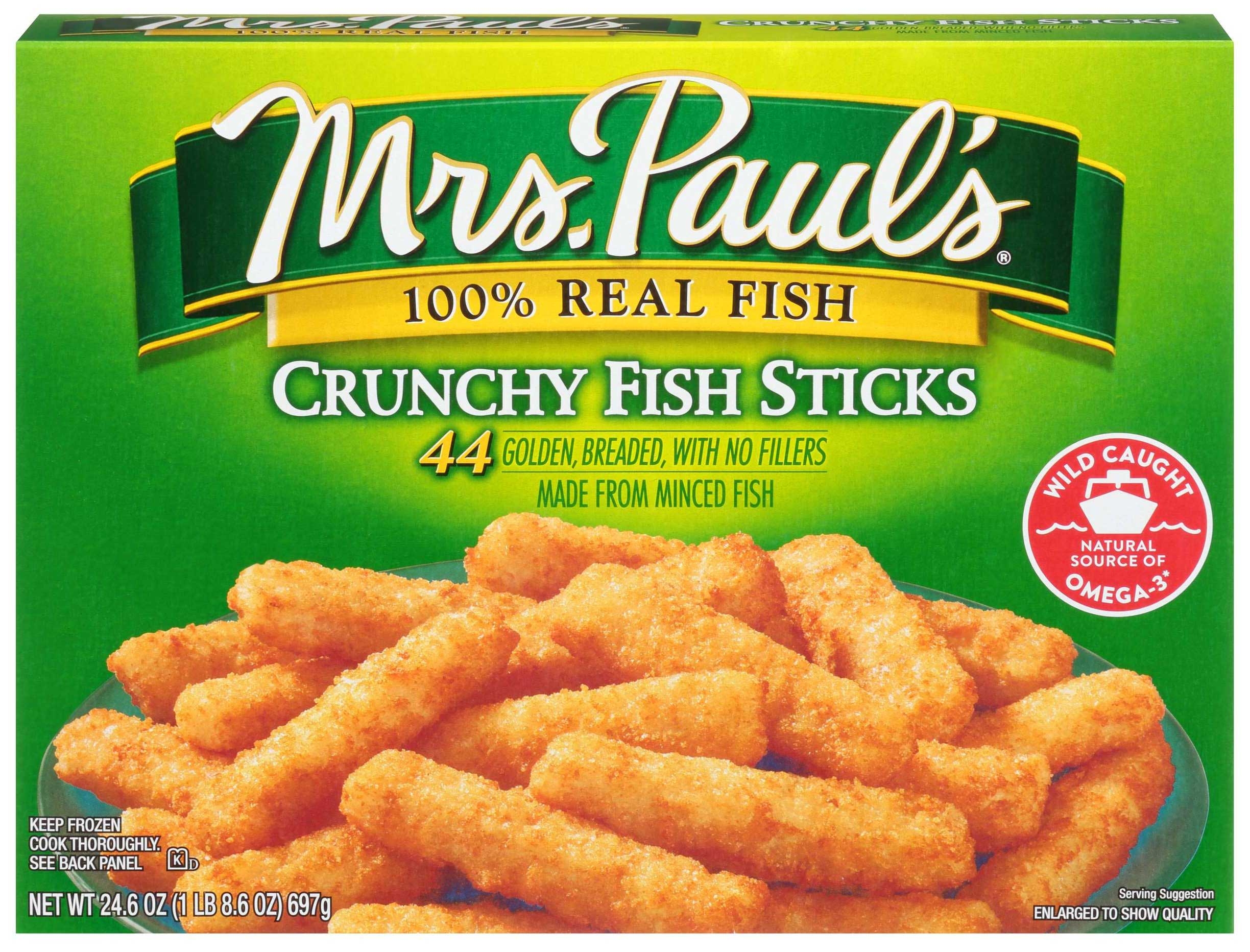 Mrs Pauls Breaded Fish Sticks, 44 count per pack -- 12 per case
