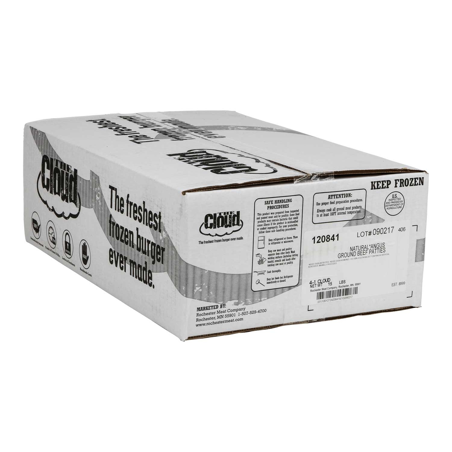 Cloud 80/20 4-1 Angus Beef Patty, 4 Ounce -- 60 per case.