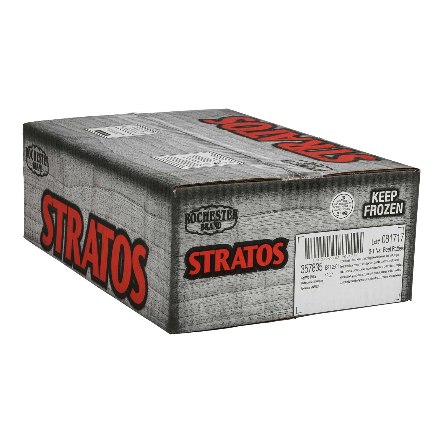 Stratos 3:1 Beef Patty, 5.33 Ounce -- 45 per case.