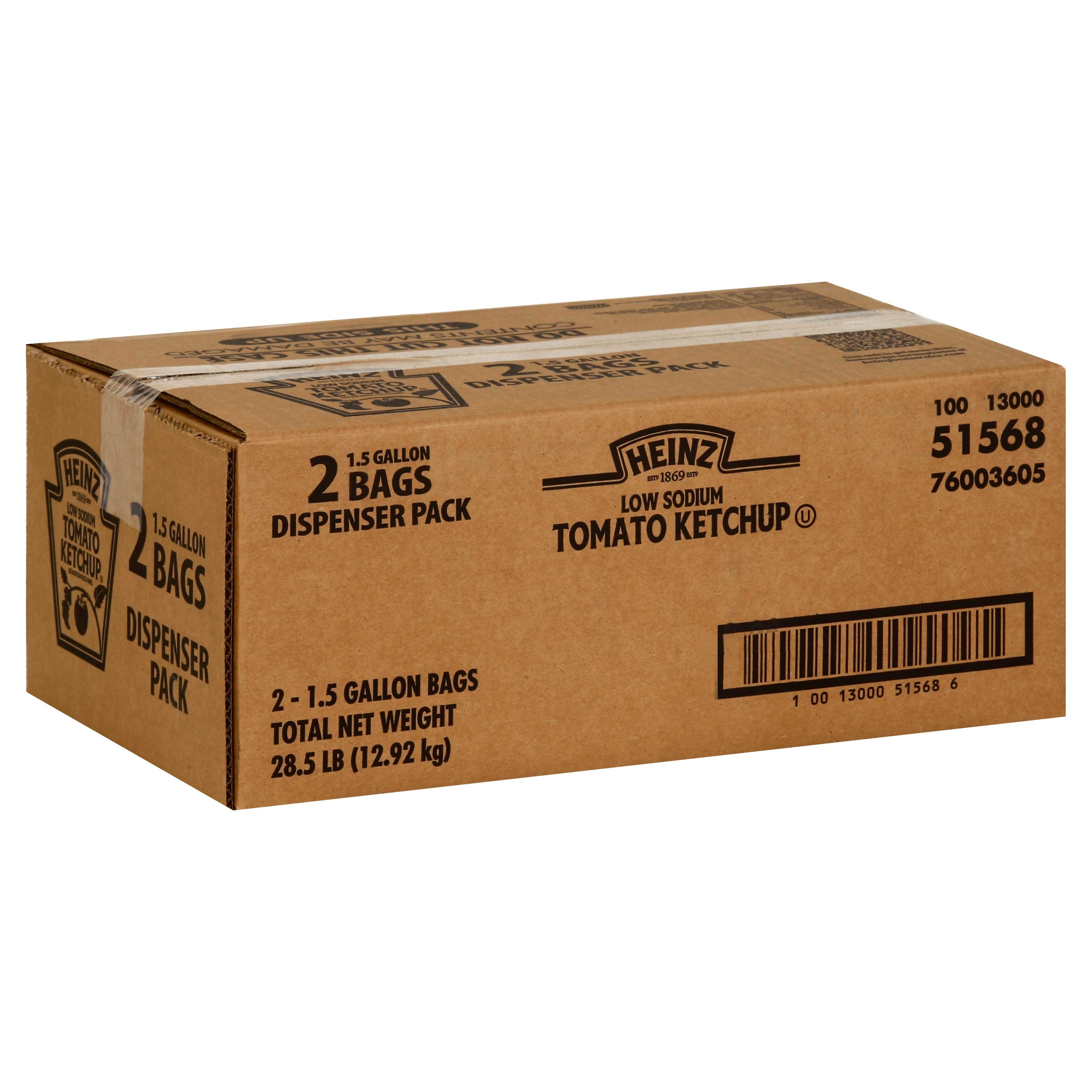 Heinz Low Sodium Ketchup, 1.5 Gallon -- 2 per case.