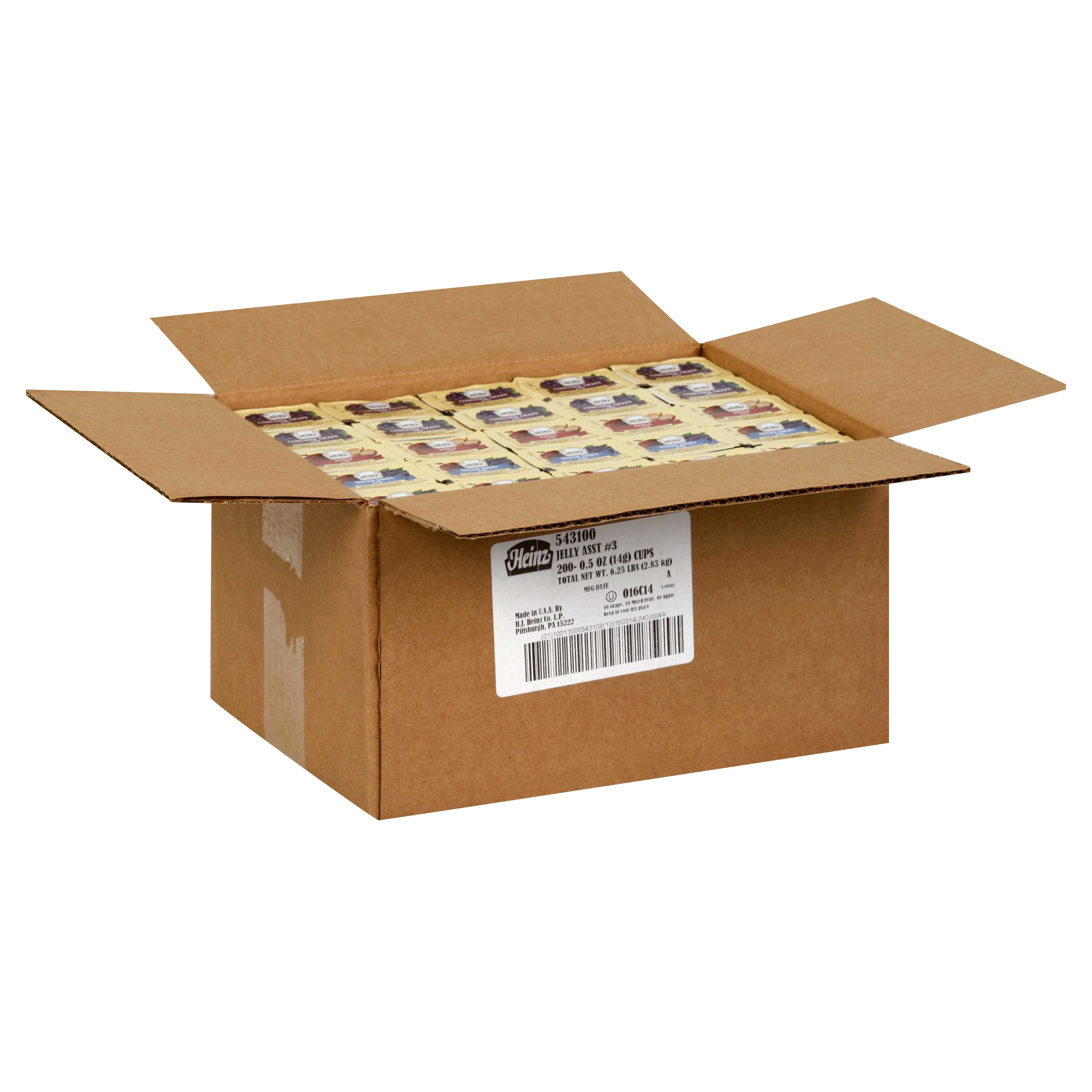 Heinz Single Serve Assorted Jelly, 0.5 Ounce -- 200 per case