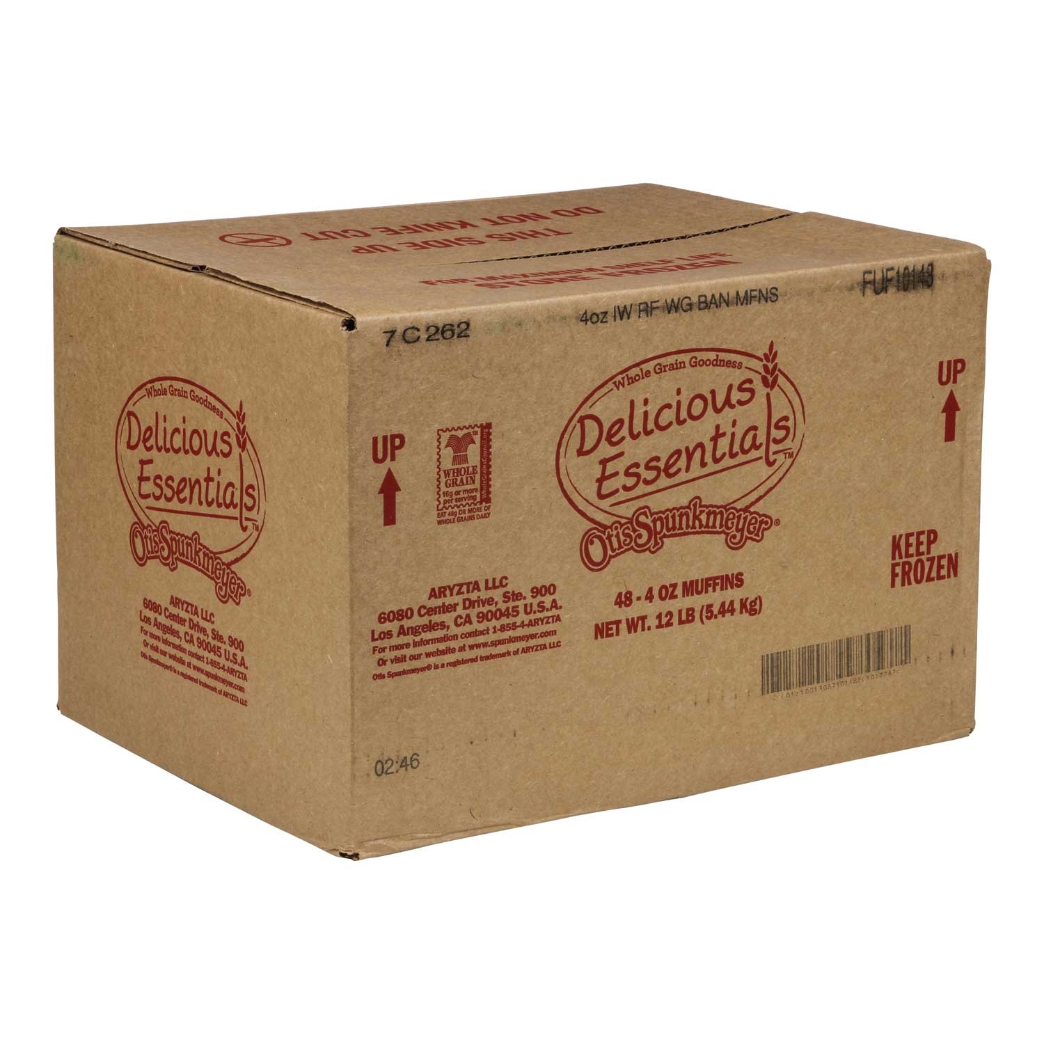 Otis Spunkmeyer Whole Grain Banana Muffin, 4 Ounce -- 48 per case.