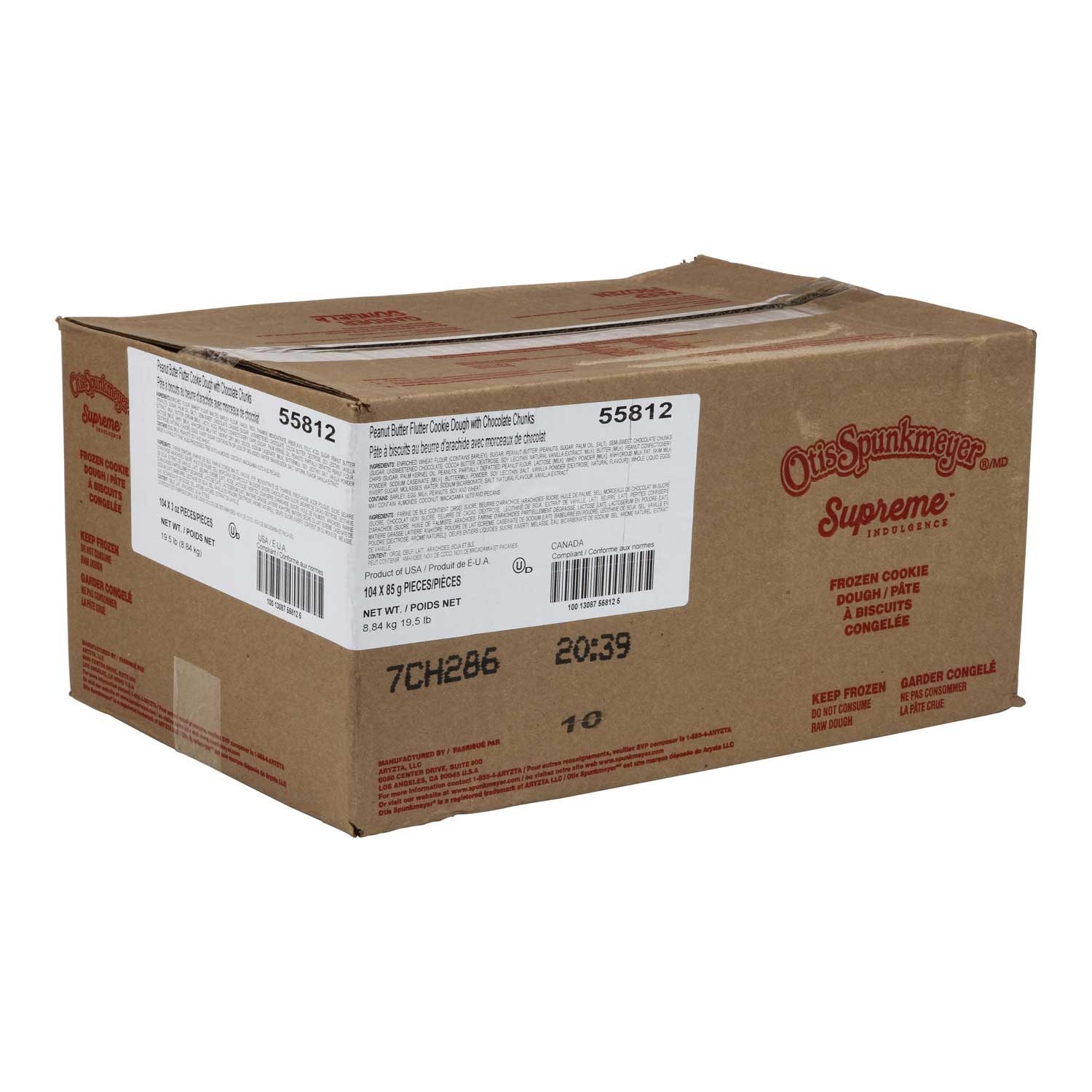 Otis Spunkmeyer Supreme Indulgence Chocolate Peanut Butter Flutter Cookies, 3 Ounce -- 104 per case.