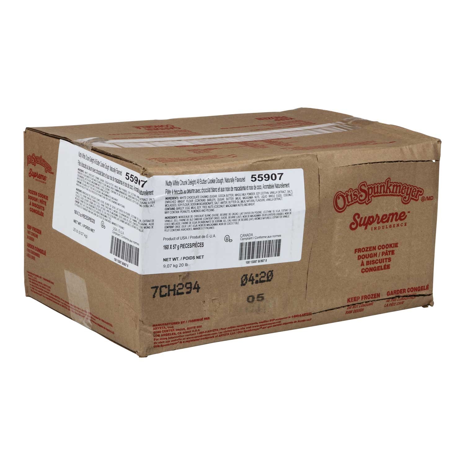 Otis Spunkmeyer Supreme Indulgence Nutty White Chocolate Delight Cookies, 2 Ounce -- 156 per case.