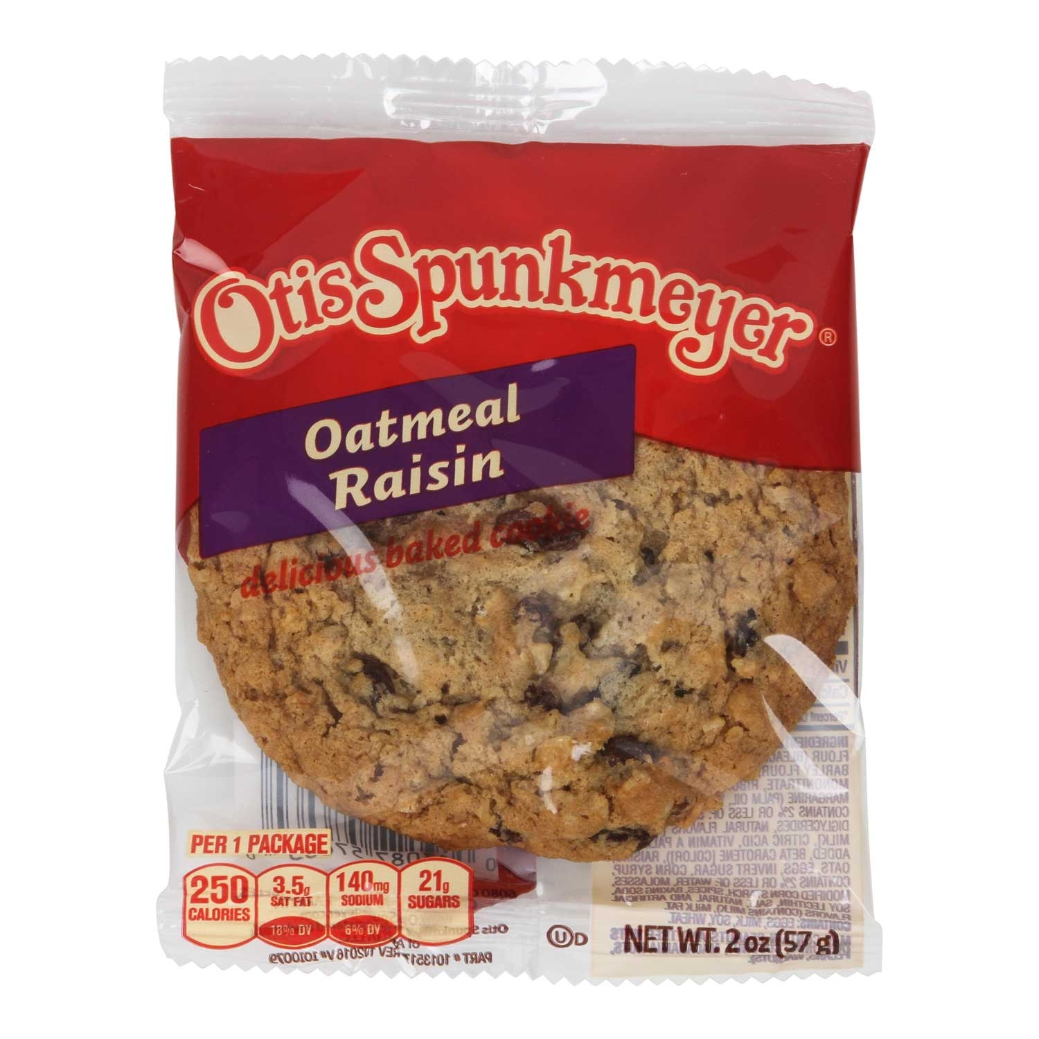 Otis Spunkmeyer Express Thaw N Serve Oatmeal Raisin Cookies, 2 Ounce -- 72 per case.