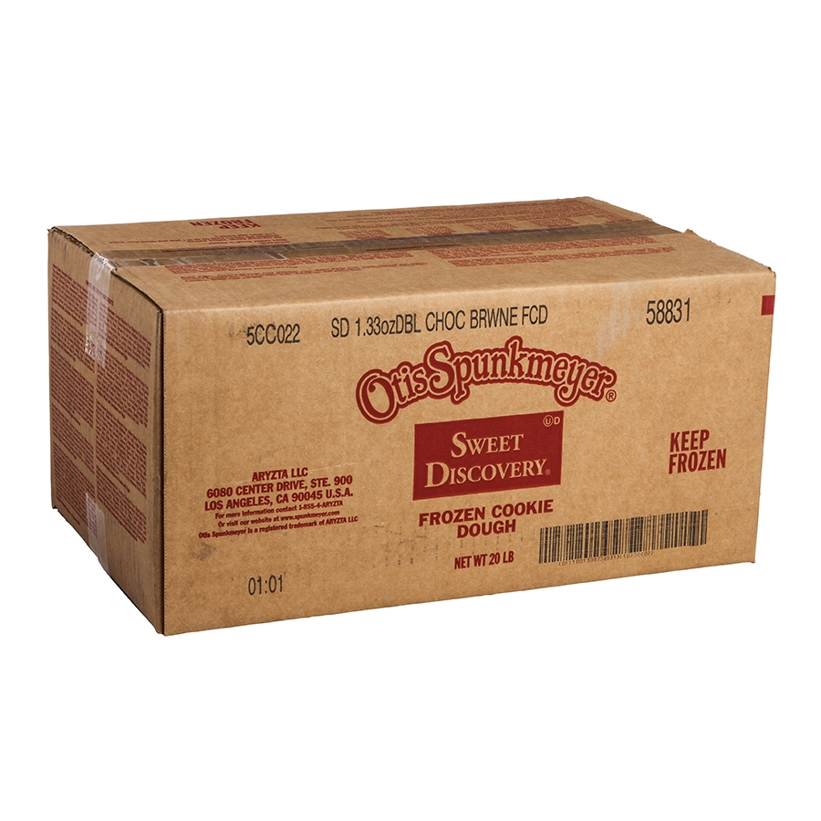 Otis Spunkmeyer Sweet Discovery Lovers Double Chocolate Brownie Cookies Dough, 1.33 Ounce -- 240 per case.