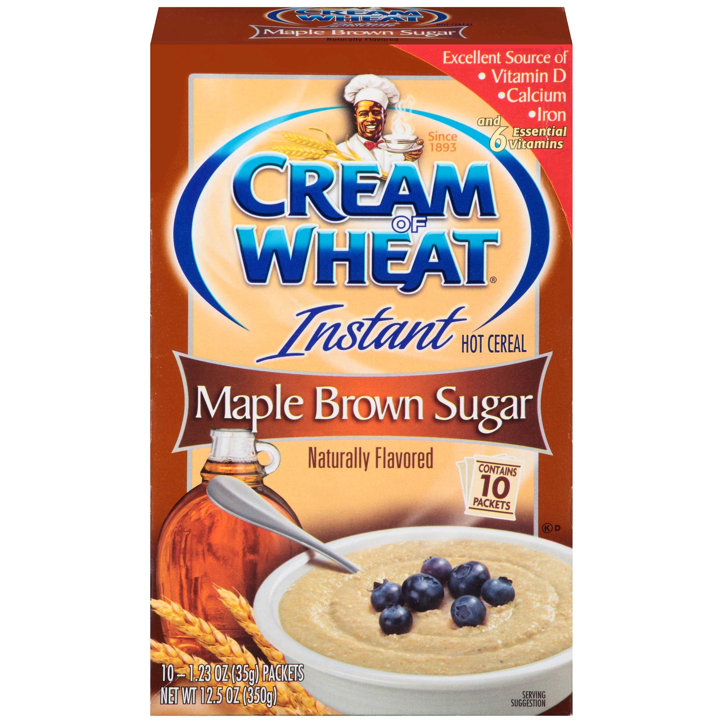 B and G Cream of Wheat Instant Maple Brown Sugar Hot Cereal, 1.5 Ounce -- 120 per case.
