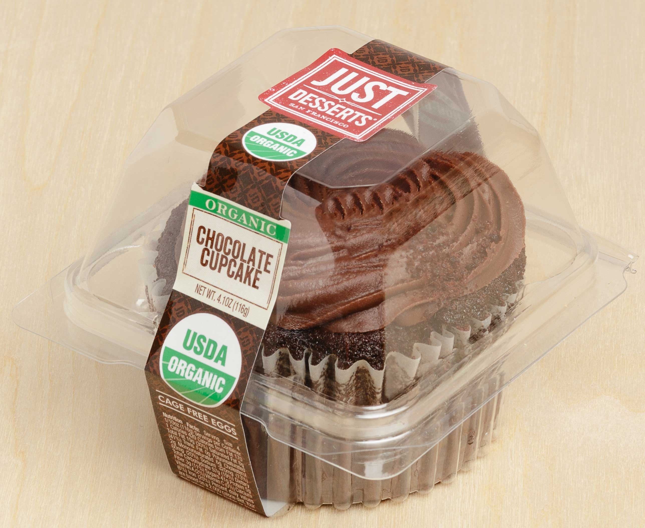 Just Desserts Vegan Midnight Chocolate Cupcake -- 6 per case