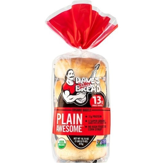 Daves Killer Sliced Plain Bagel Bread, 16.75 Ounce -- 10 per case