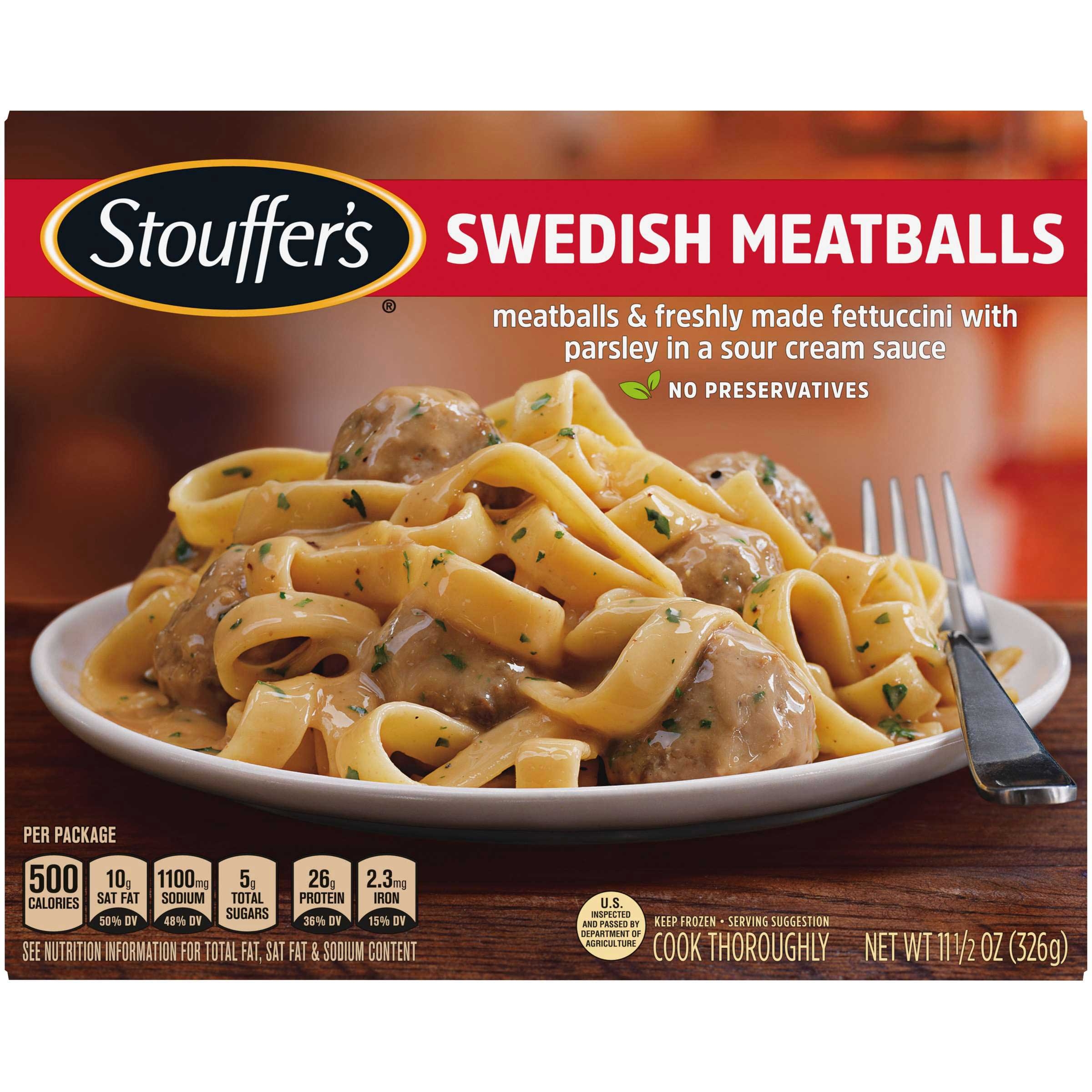 Nestle Stouffers Entree Swedish Meatball, 11.5 Ounce -- 12 per case.