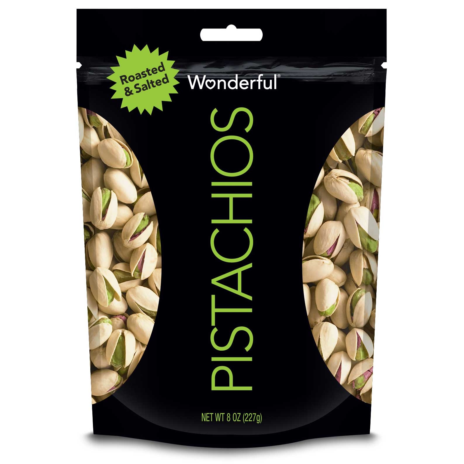 Wonderful Roasted and Salted Pistachio, 8 Ounce -- 10 per case.