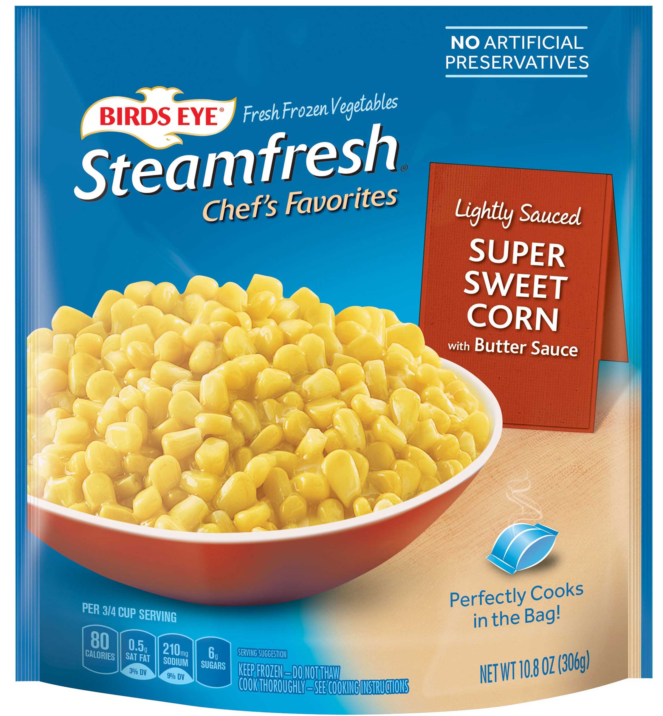 Birds Eye Steamfresh Super Sweet Corn With Butter Sauce, 10.8 Ounce -- 10 Per Case