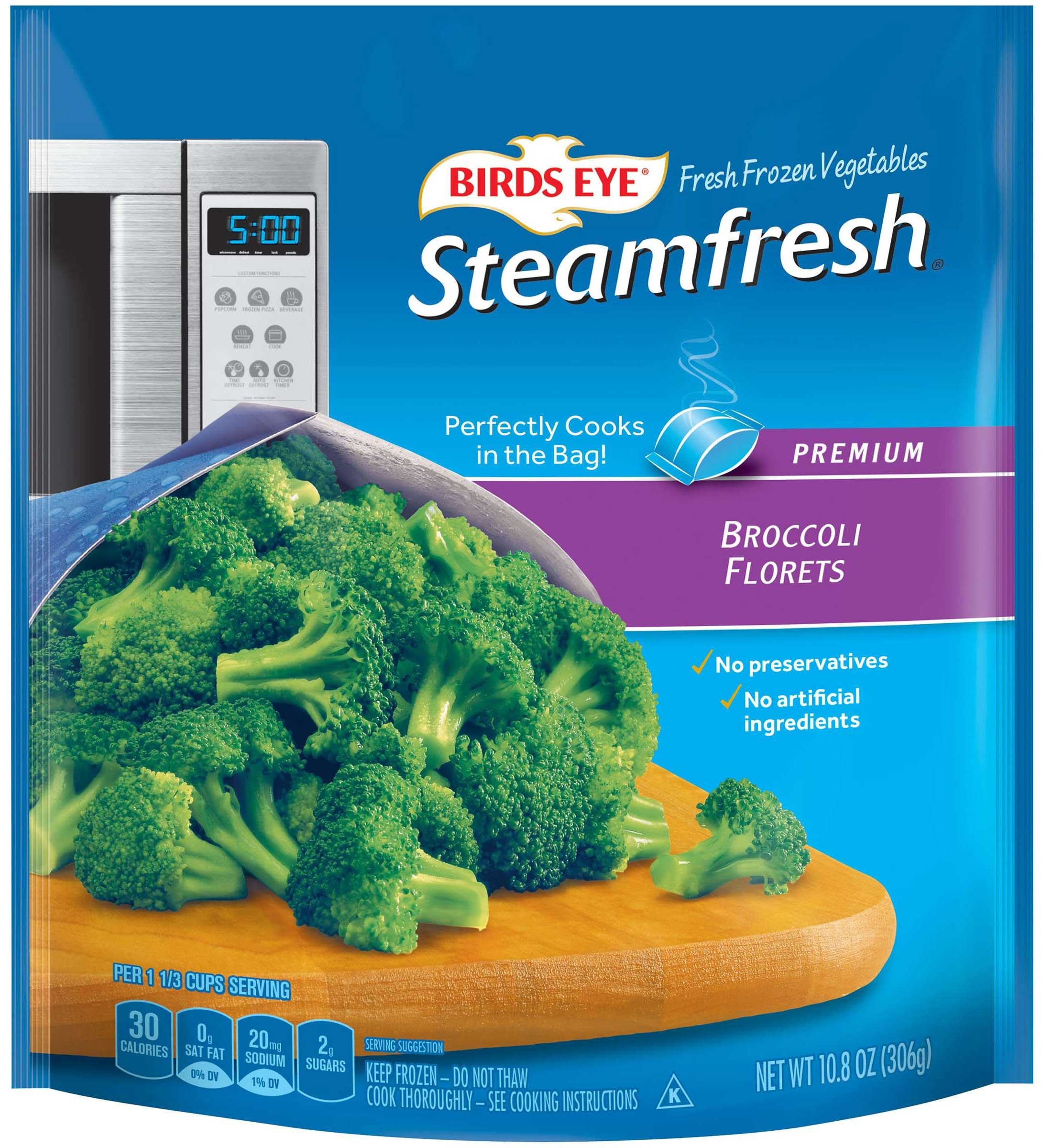 Birds Eye Steamfresh Broccoli Florets, 10.8 Ounce -- 6 per case