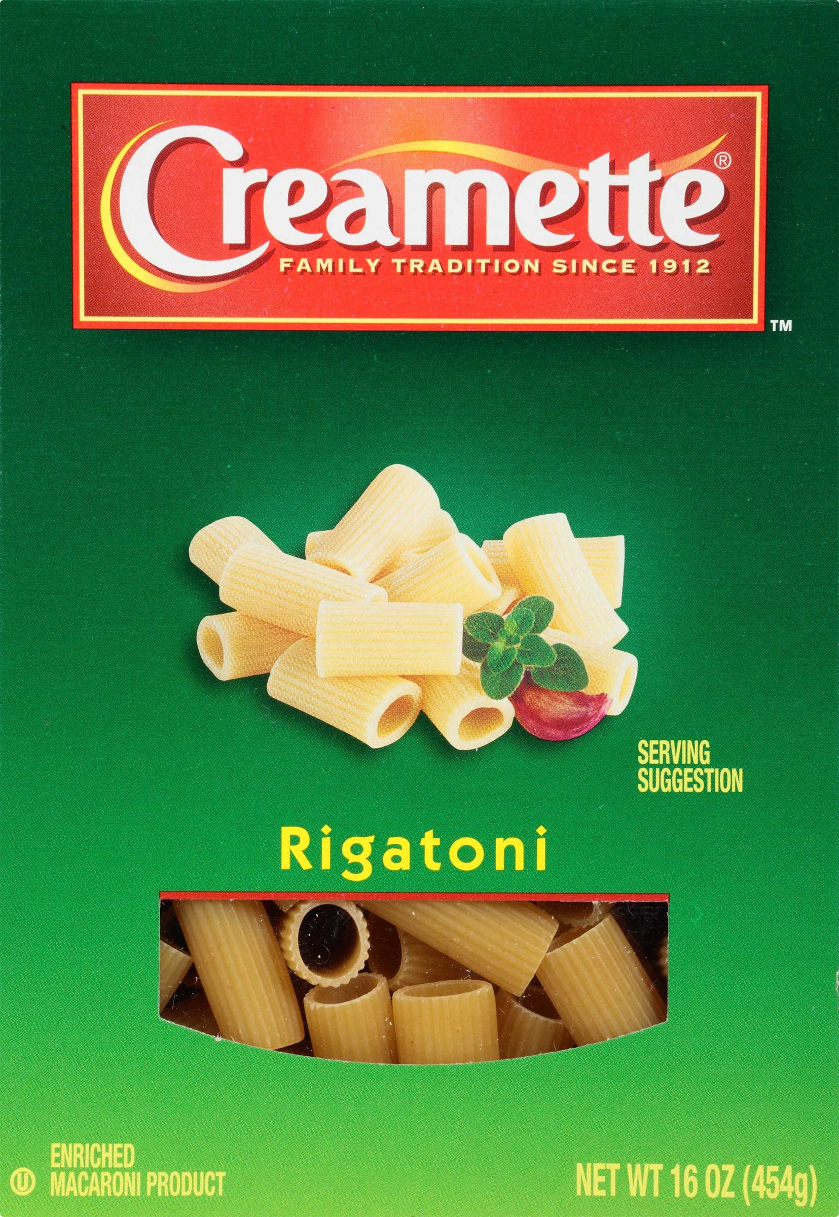 Creamette Rigatoni Pasta, 16 Ounce -- 12 per case.