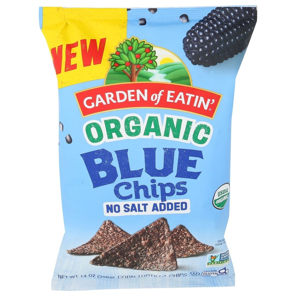 Garden Of Eatin Organic Blue Corn Tortilla Chips, 14 Ounce -- 12 per case