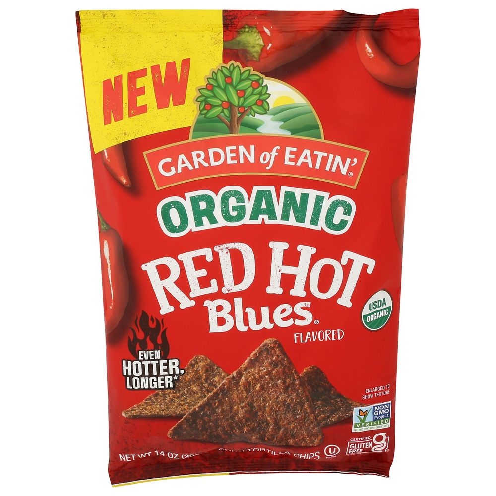 Garden Of Eatin Red Hot Blues Corn Tortilla Chips, 14 Ounce -- 12 per case