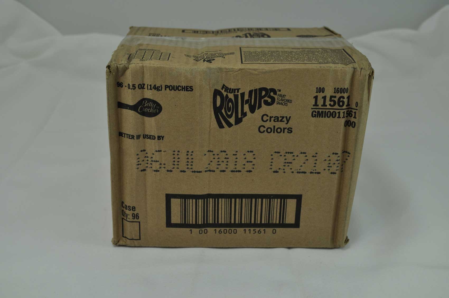 Fruit Roll Ups Crazy Colors - 0.5 oz. pack, 96 per case