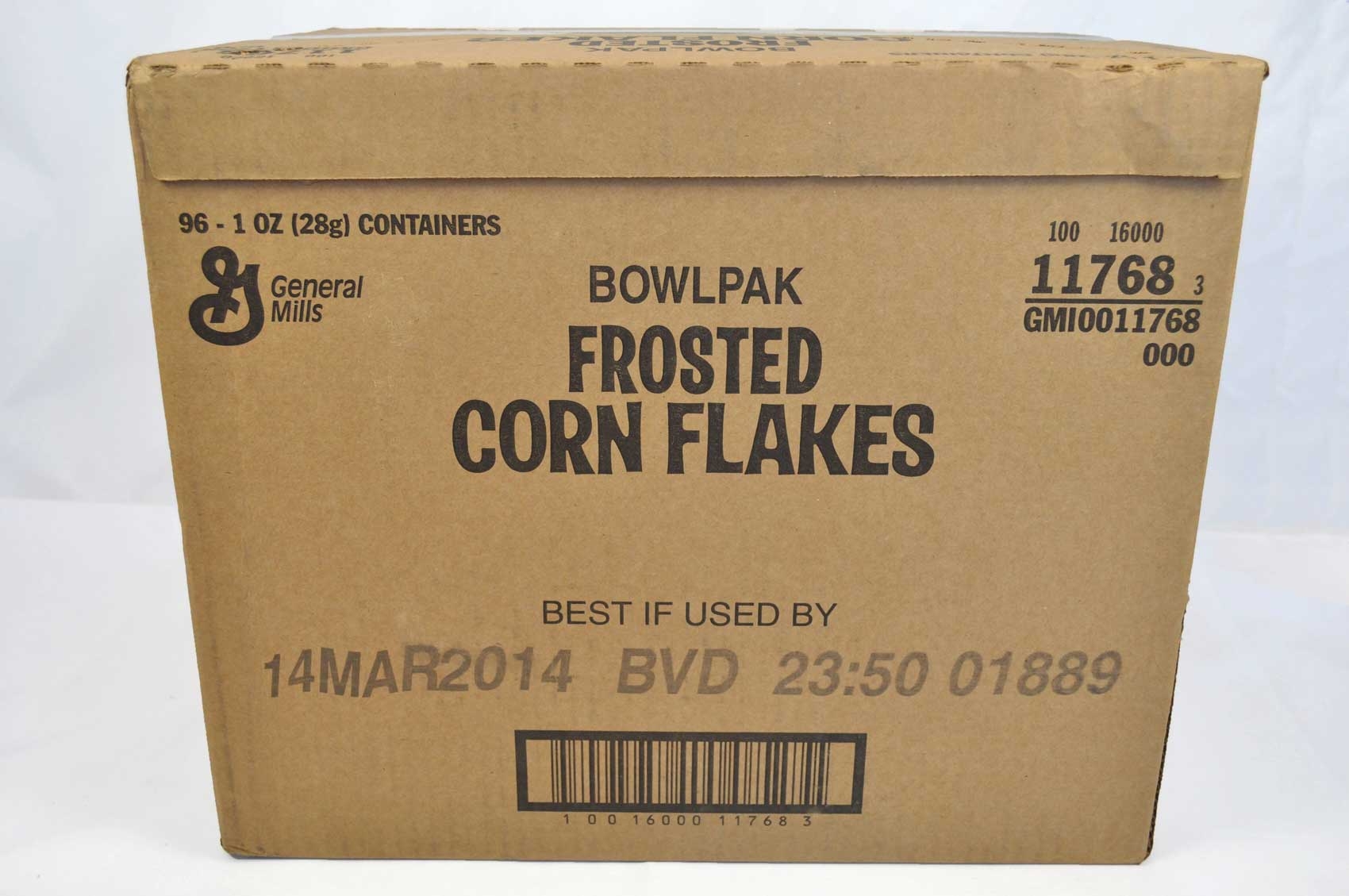 General Mills Frosted Corn Flake Cereal, 1 Ounce -- 96 per case.