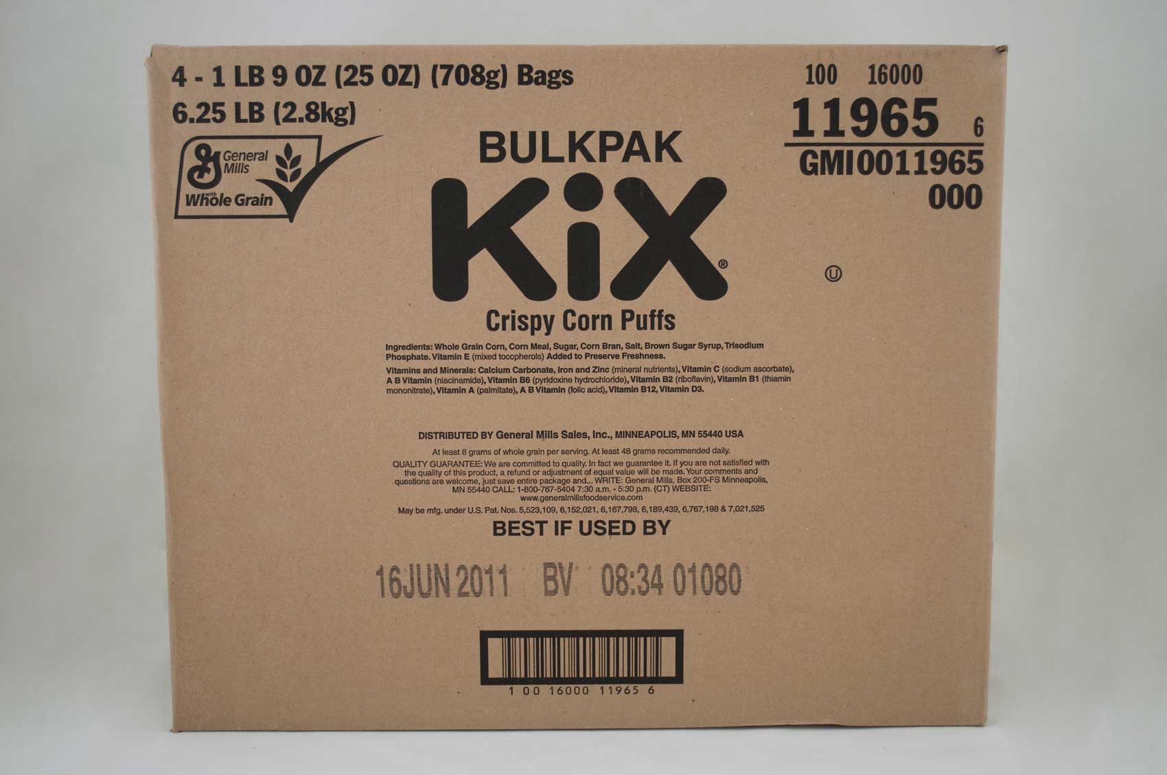 Bulk Pak Kix Cereal 4 Case 25 Ounce