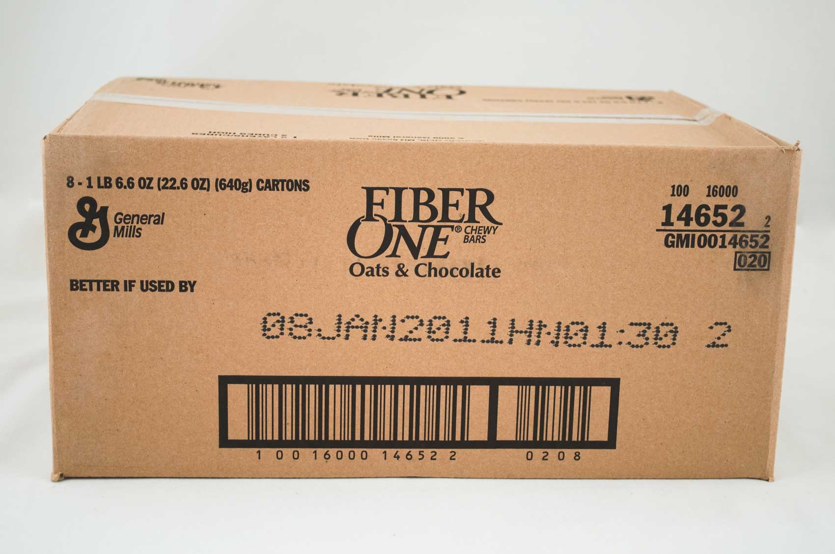 General Mills Original Oat and Chocolate Fiber One Cereal Bar, 22.6 Ounce -- 8 per case.