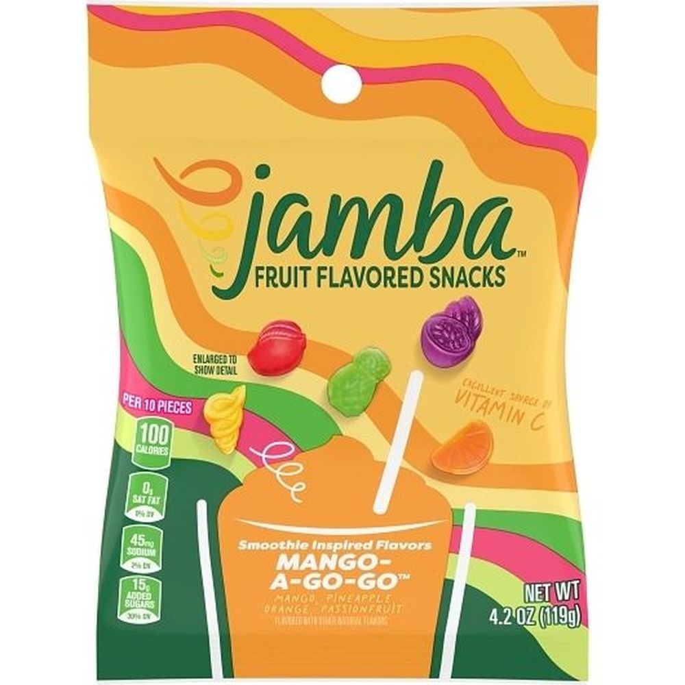 Jamba Mango- A-Go-Go Fruit Flavored Snacks, 4.2 Ounce - 36 per case